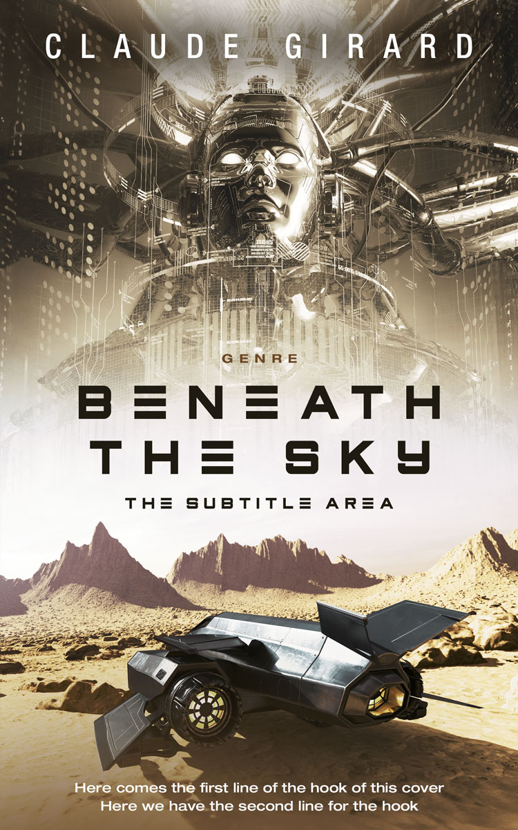 2D view of Premade Science Fiction Book Cover - Soft Amber