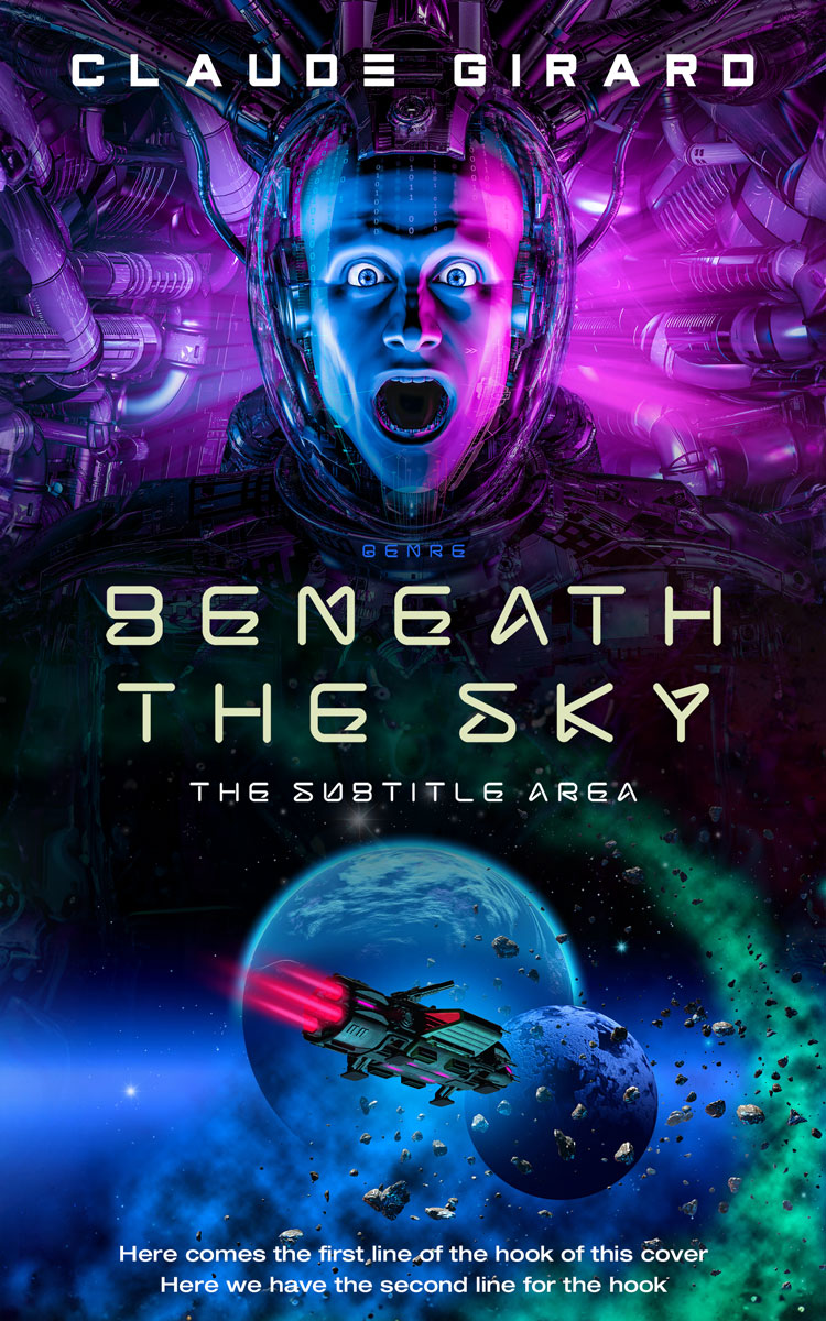 2D view of Premade Science Fiction Book Cover - Ebony