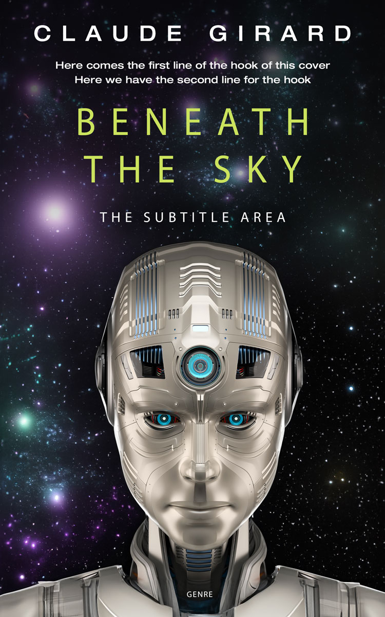 2D view of Premade Science Fiction Book Cover - Nomad