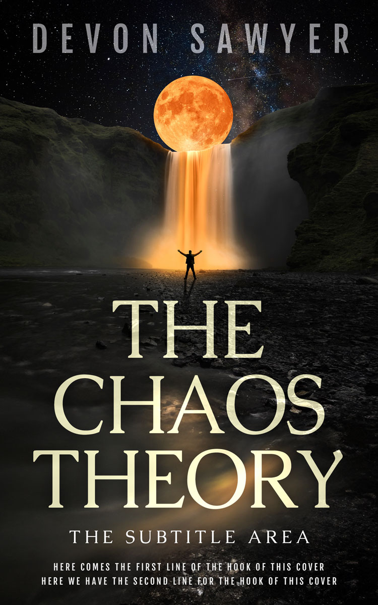 2D view of Premade Fantasy Book Cover - Log Cabin