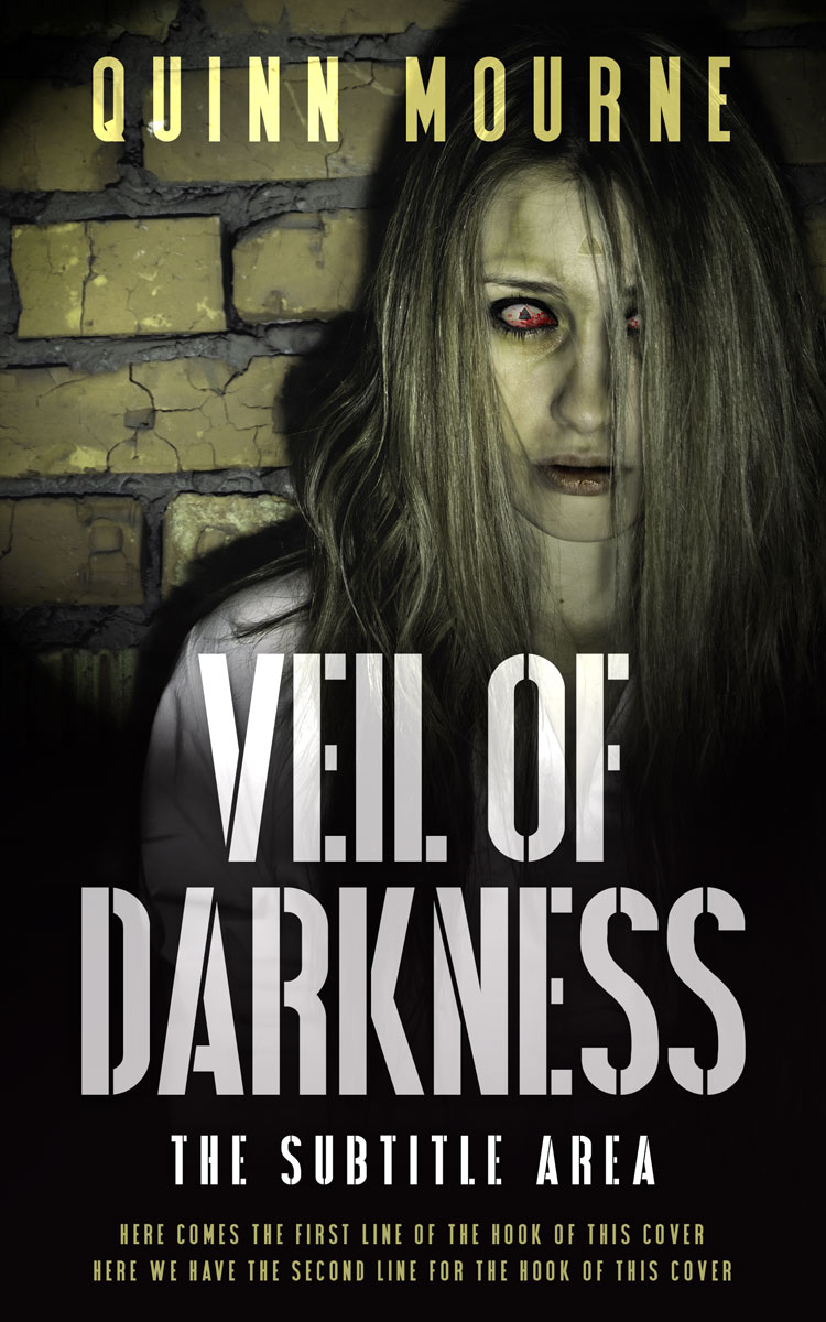 2D view of Premade Horror Book Cover - Foggy Gray