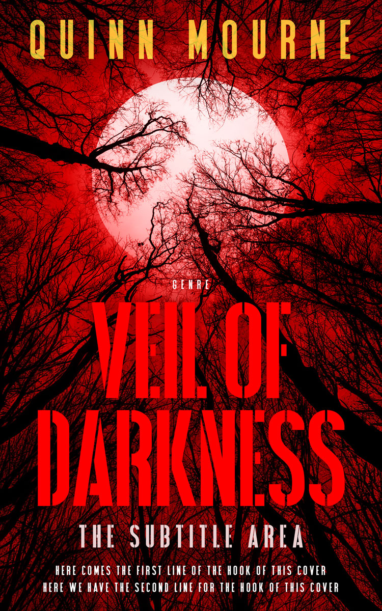 2D view of Premade Horror Book Cover - Cinnabar