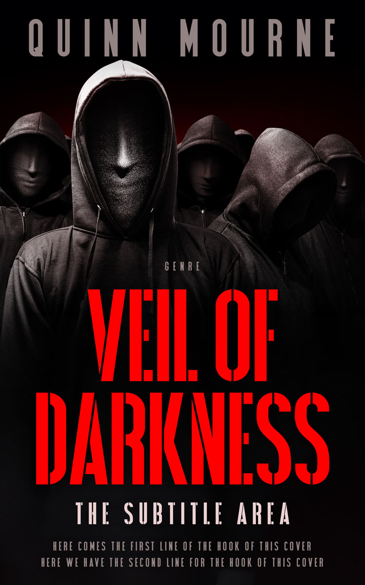 2D view of Premade Mystery & Thriller & Suspense Book Cover - Alizarin Crimson