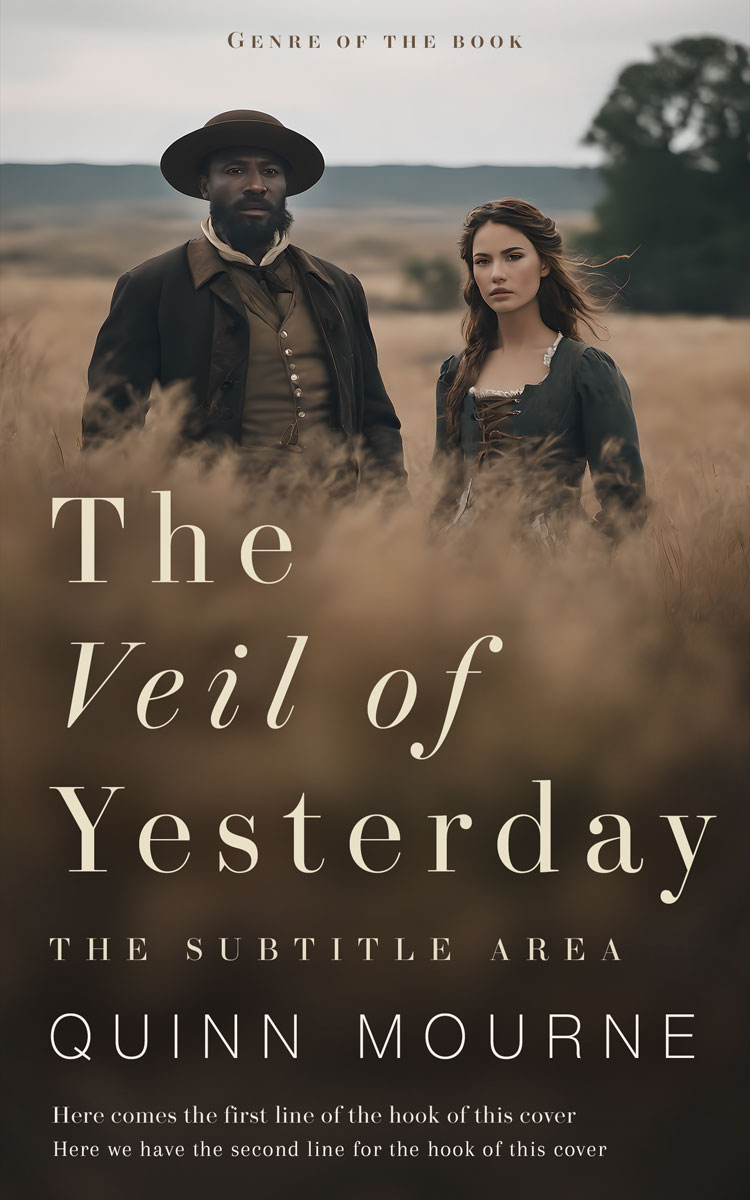 2D view of Premade Romance Book Cover - Birch