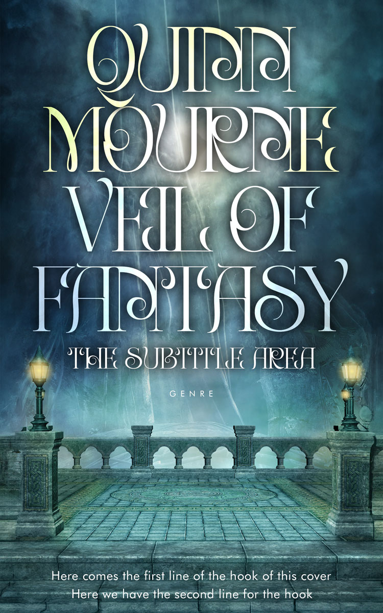 2D view of Premade Fantasy Book Cover - Pickled Bluewood