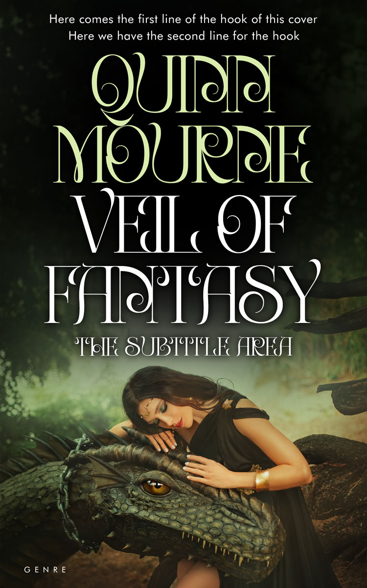 2D view of Premade Fantasy Book Cover - Rangoon Green