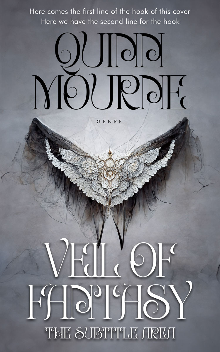 2D view of Premade Fantasy Book Cover - Storm Gray