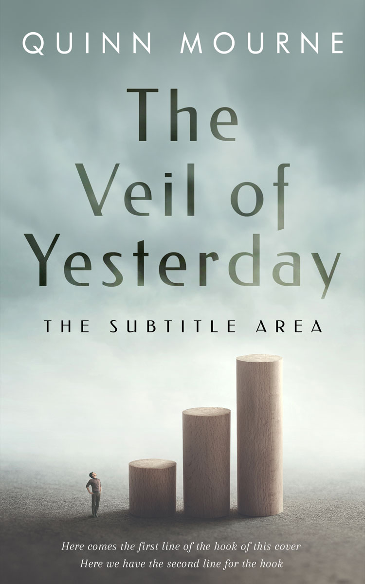 2D view of Premade Self-Improvement & Self-Help Book Cover - Powder Ash