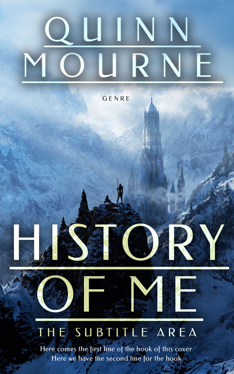 2D view of Premade Fantasy Book Cover - Bermuda Gray