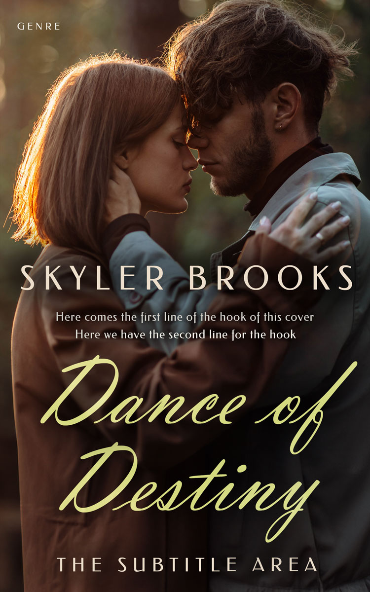 2D view of Premade Romance Book Cover - Oil