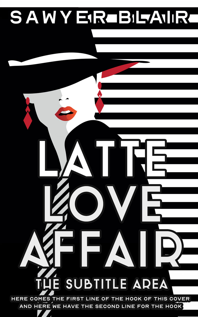 2D view of Premade Chick Lit Book Cover - Swiss Coffee