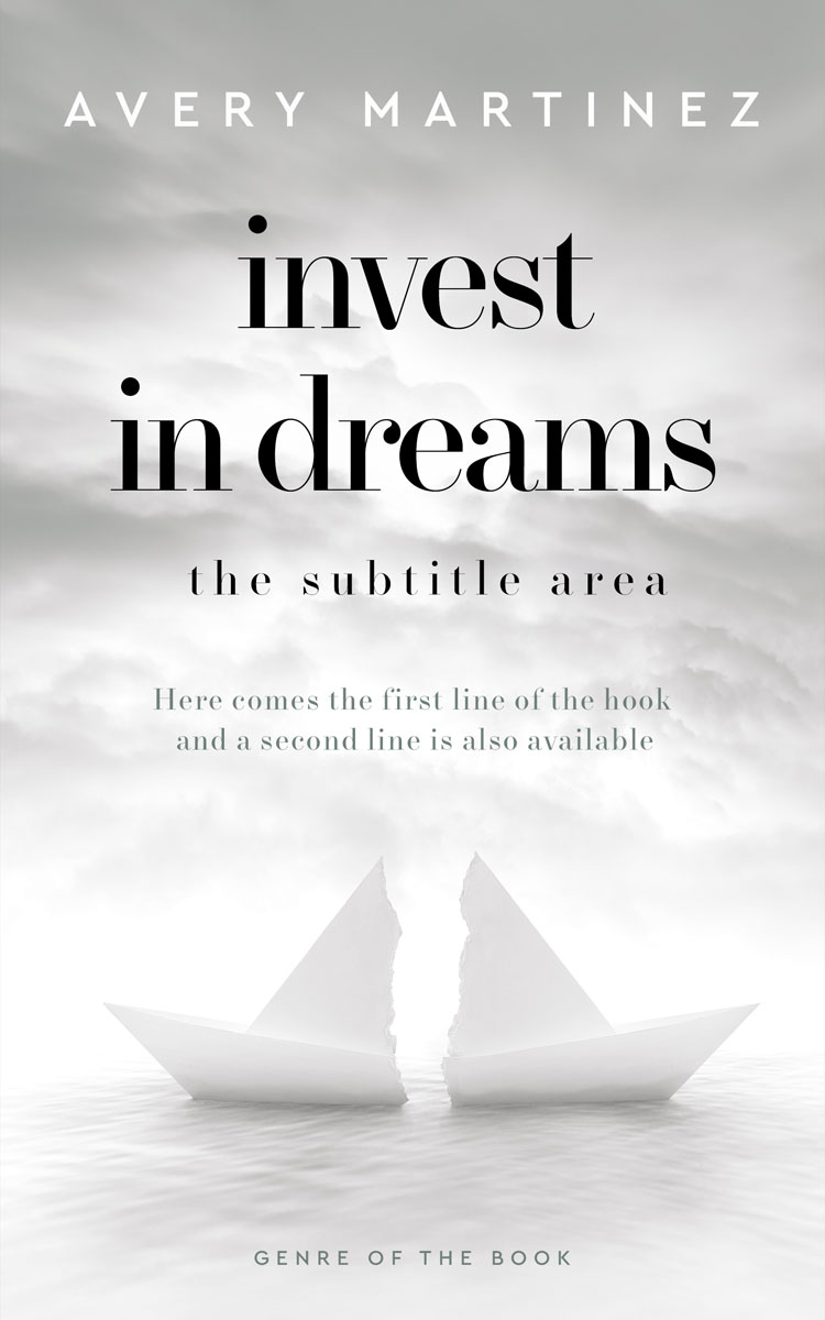 2D view of Premade Romance Book Cover - Quill Gray