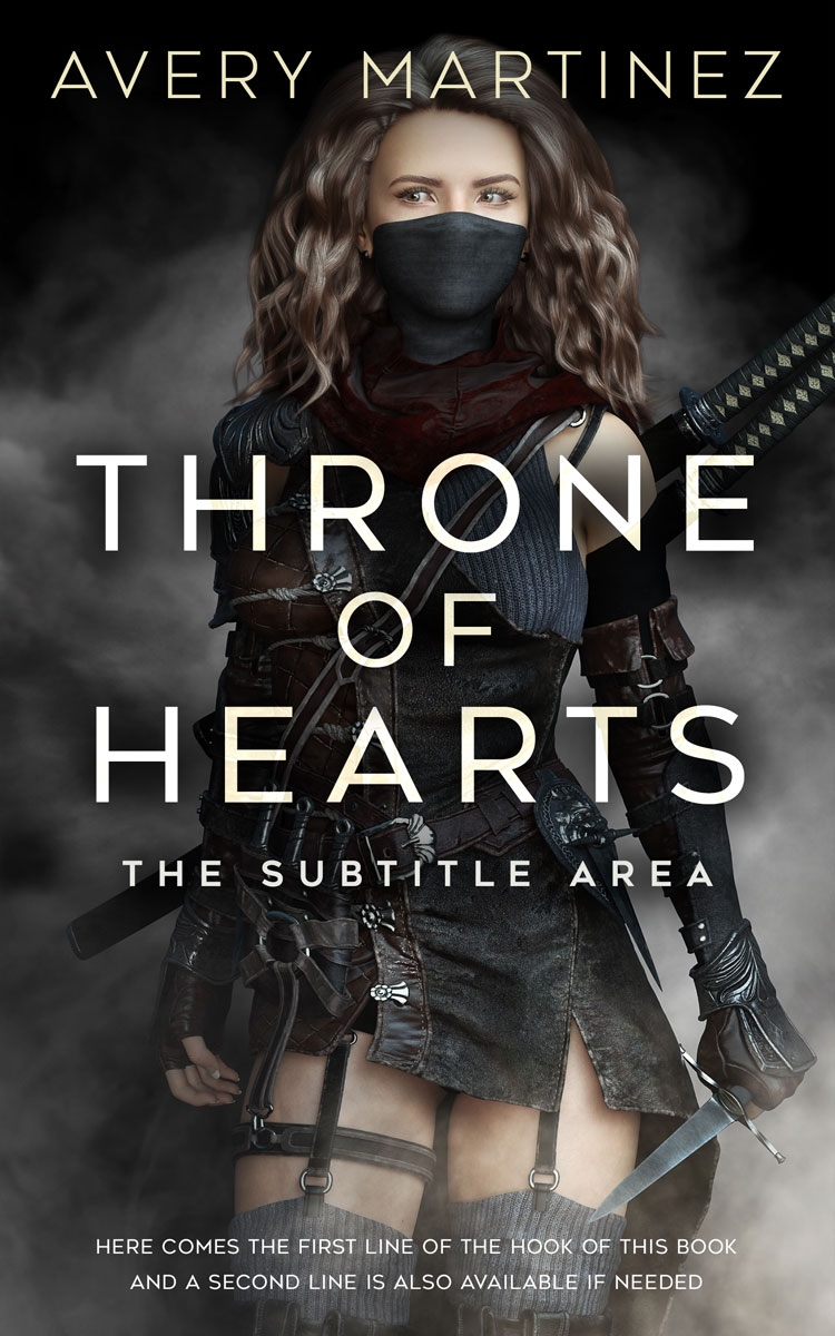 2D view of Premade Fantasy Book Cover - Tuatara