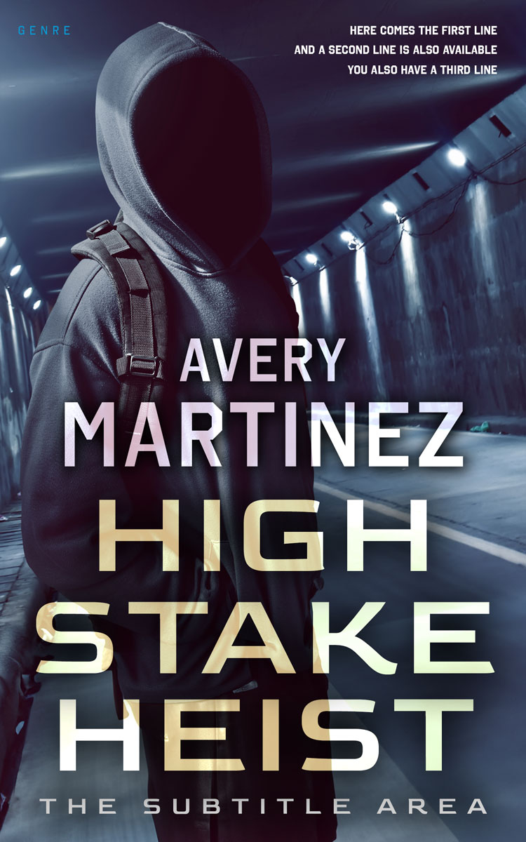 2D view of Premade Mystery & Thriller & Suspense Book Cover - Steel Gray