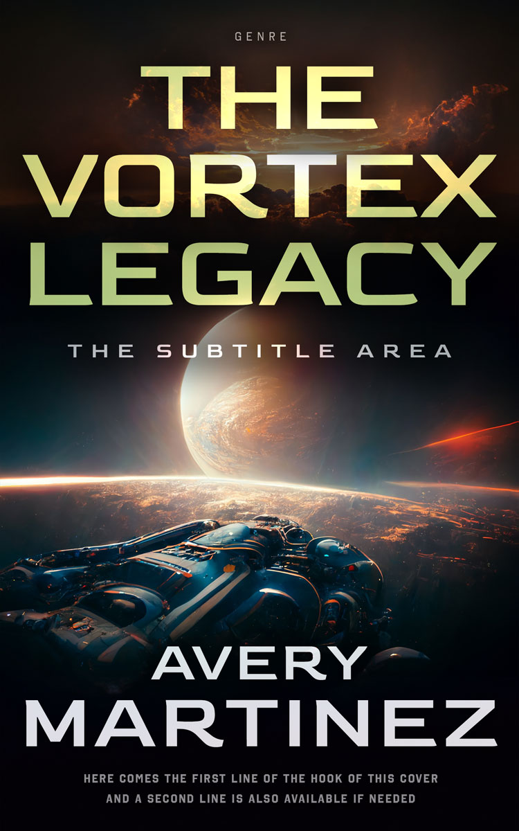 2D view of Premade Science Fiction Book Cover - Akaroa