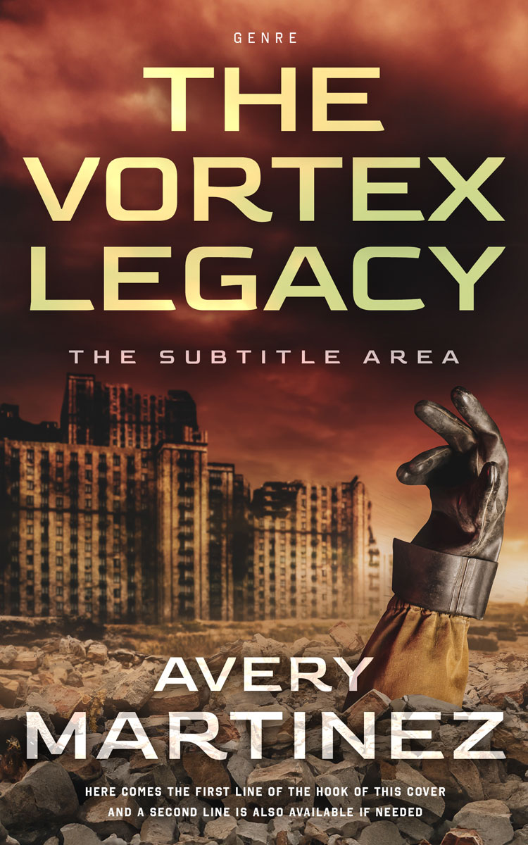 2D view of Premade Apocalyptica Book Cover - Bistre