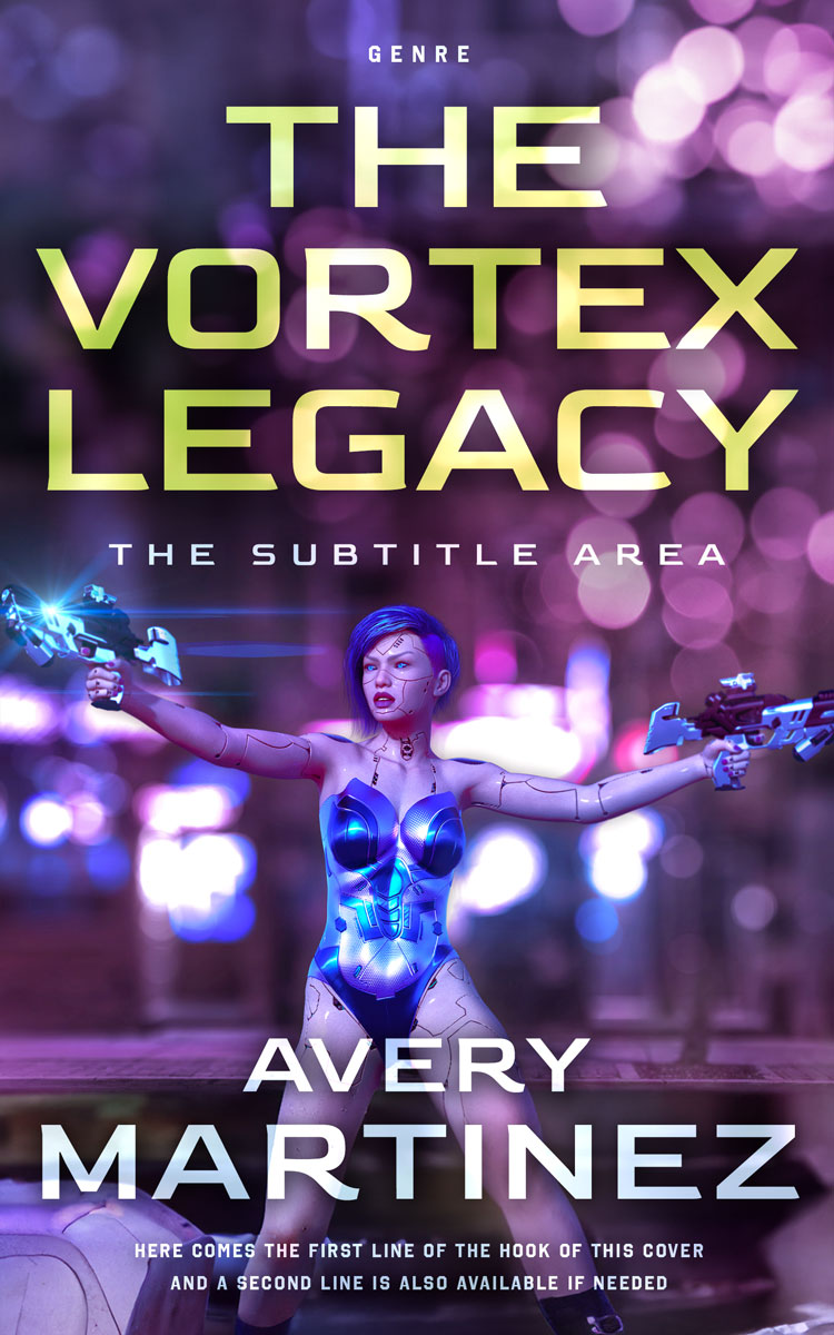 2D view of Premade Science Fiction Book Cover - Bossanova