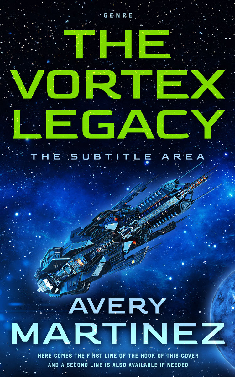 2D view of Premade Science Fiction Book Cover - Black Pearl