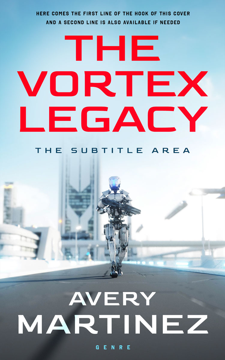 2D view of Premade Science Fiction Book Cover - Jagged Ice