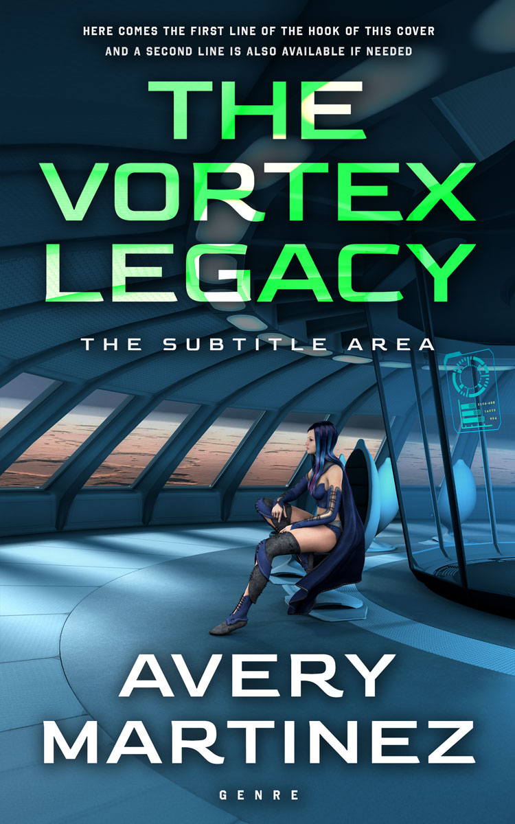 2D view of Premade Science Fiction Book Cover - Big Stone