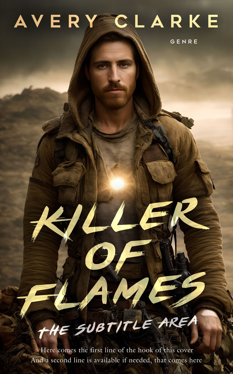 2D view of Premade Apocalyptica Book Cover - Oil