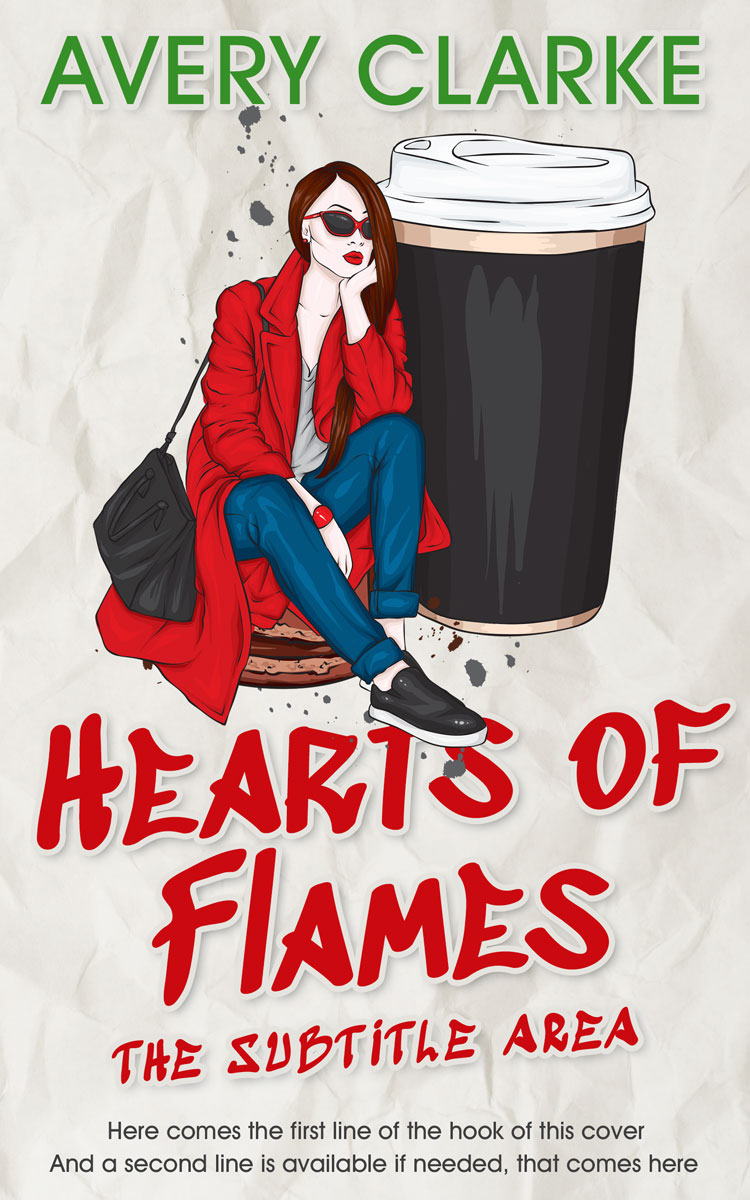 2D view of Premade Chick Lit Book Cover - Cararra