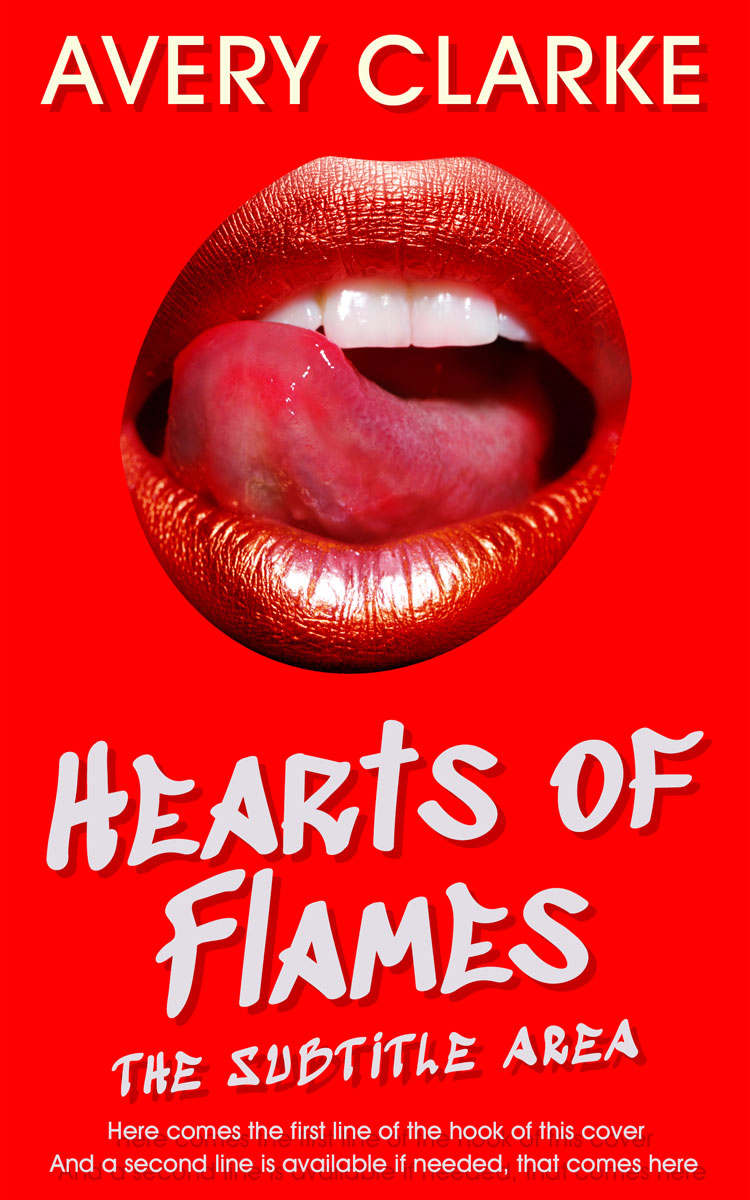 2D view of Premade Erotica Book Cover - Red