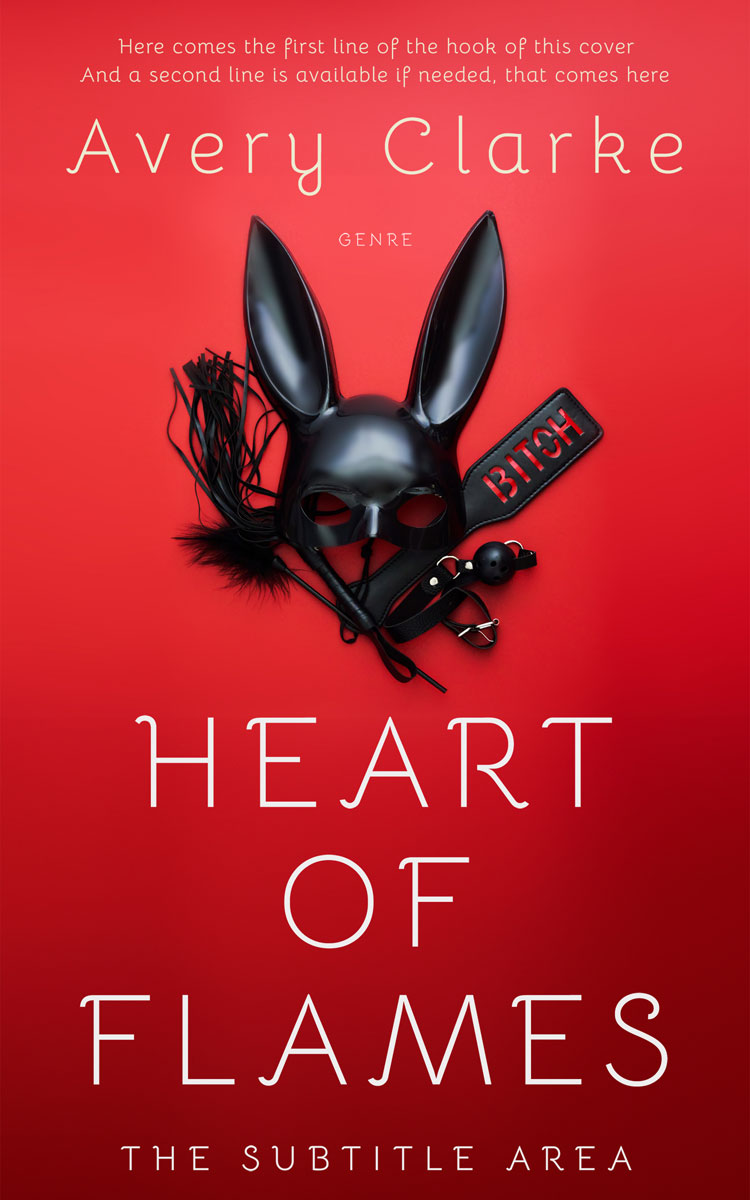 2D view of Premade Erotica Book Cover - Brick Red