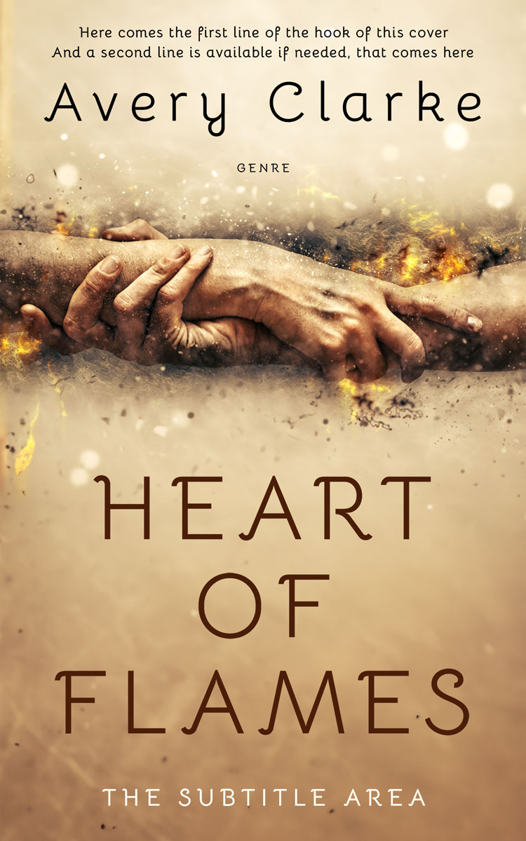 2D view of Premade Self-Improvement & Self-Help Book Cover - Tan