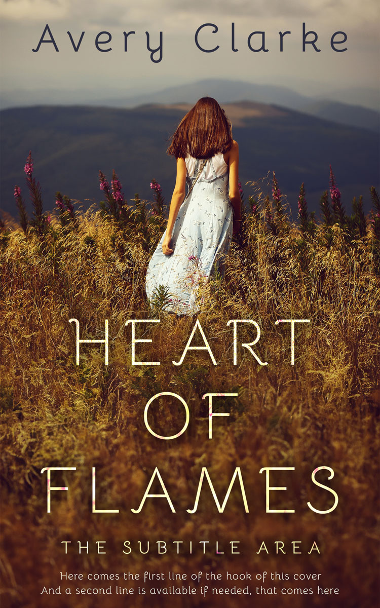 2D view of Premade Romance Book Cover - Saddle