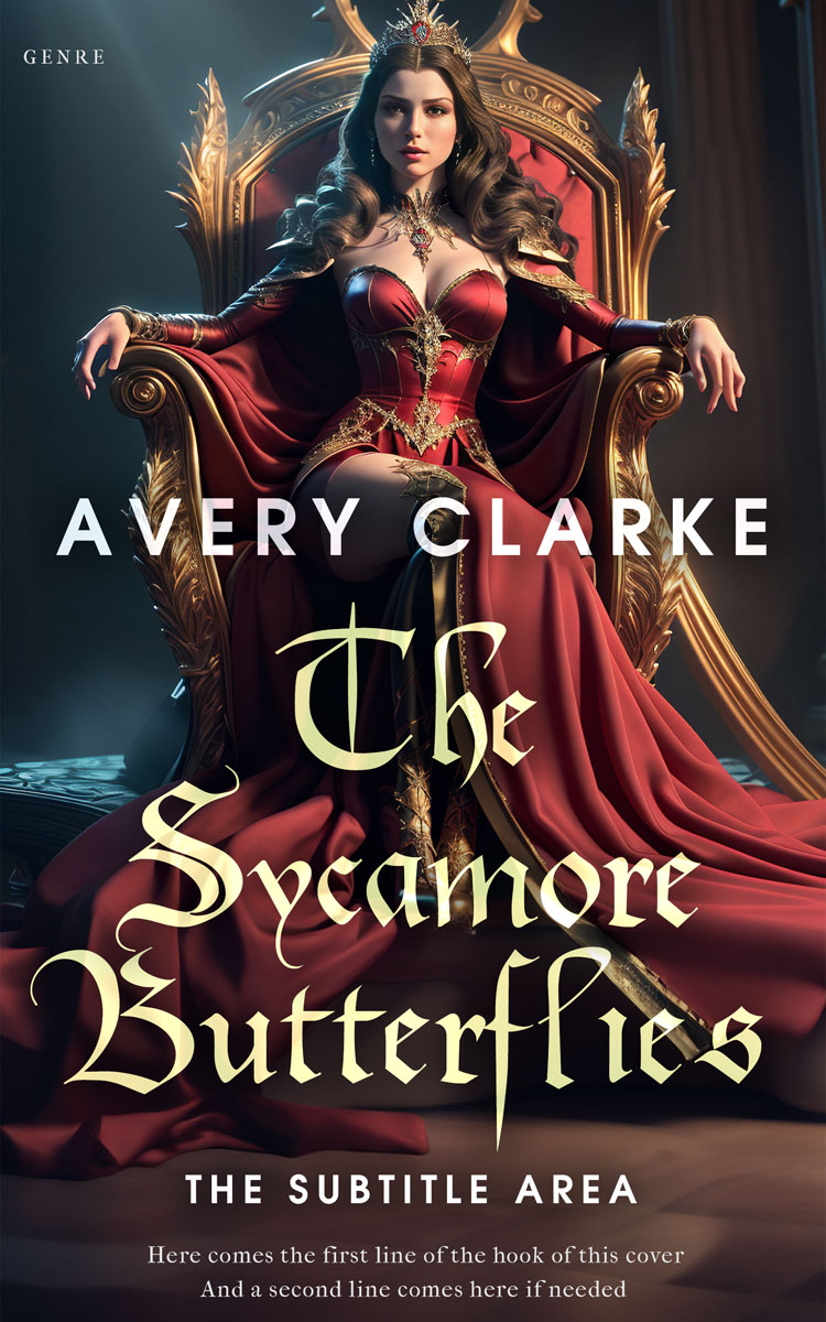 2D view of Premade Fantasy Book Cover - Thunder