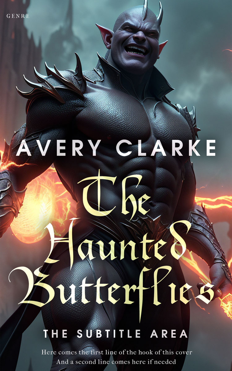 2D view of Premade Fantasy Book Cover - Shark