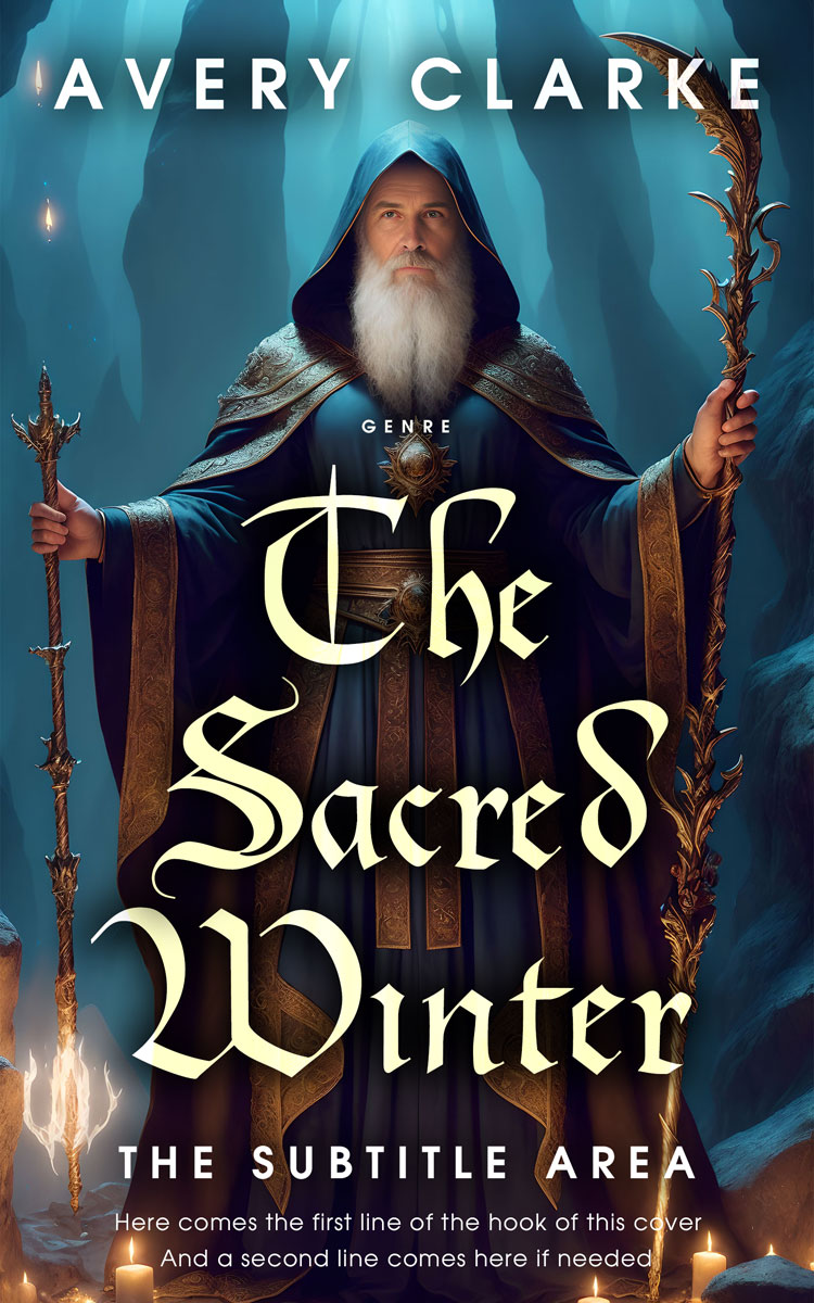 2D view of Premade Fantasy Book Cover - Shark