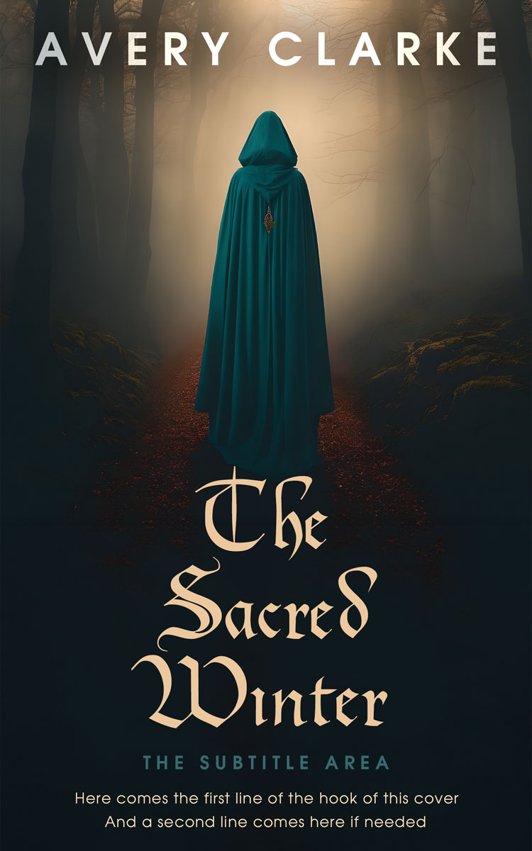 2D view of Premade Religion & Spirituality Book Cover - Outer Space