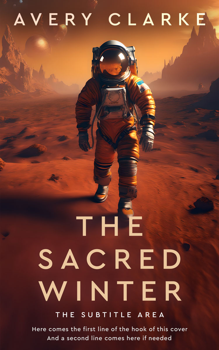 2D view of Premade Science Fiction Book Cover - Irish Coffee