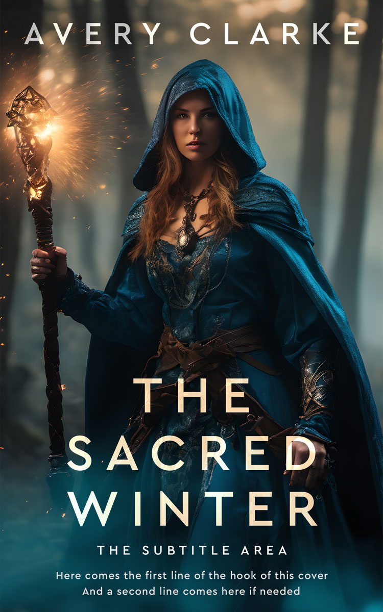 2D view of Premade Fantasy Book Cover - Outer Space