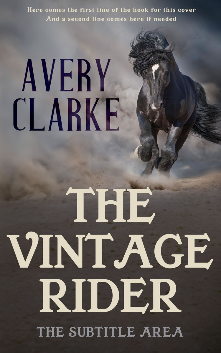 2D view of Premade Western Book Cover - Masala