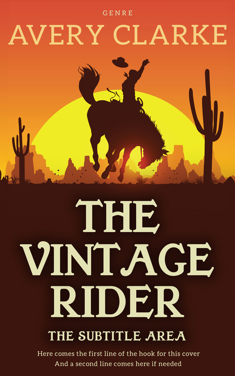 2D view of Premade Western Book Cover - Anzac