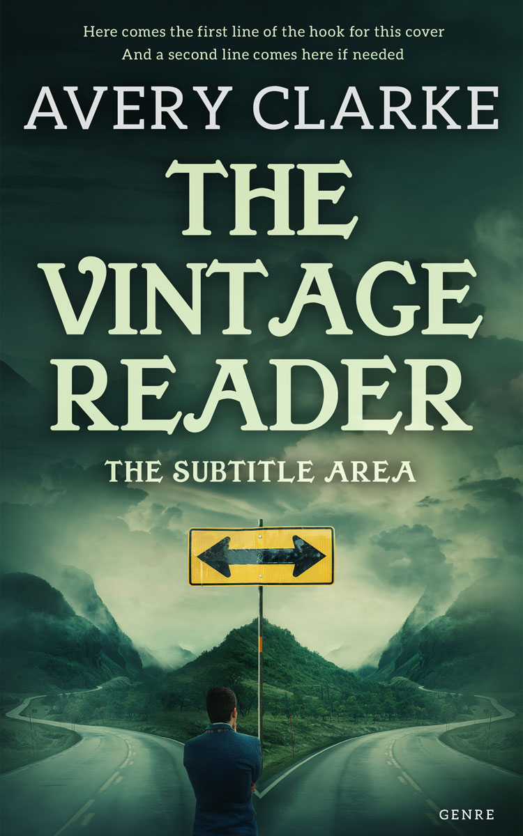 2D view of Premade Self-Improvement & Self-Help Book Cover - Timber Green