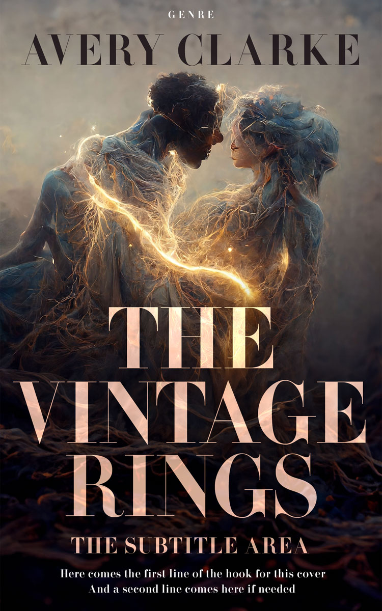 2D view of Premade Fantasy Book Cover - Thunder