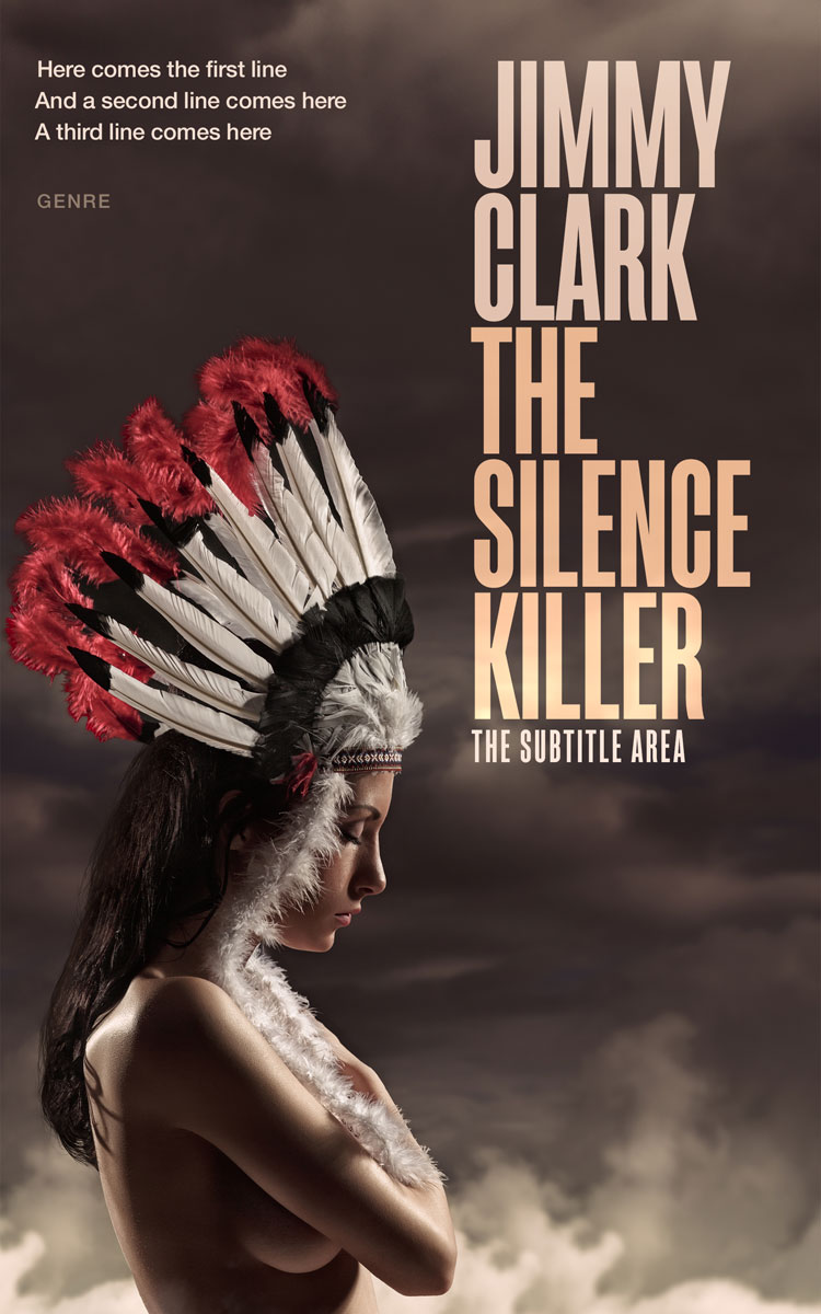 2D view of Premade Western Book Cover - Woody Brown