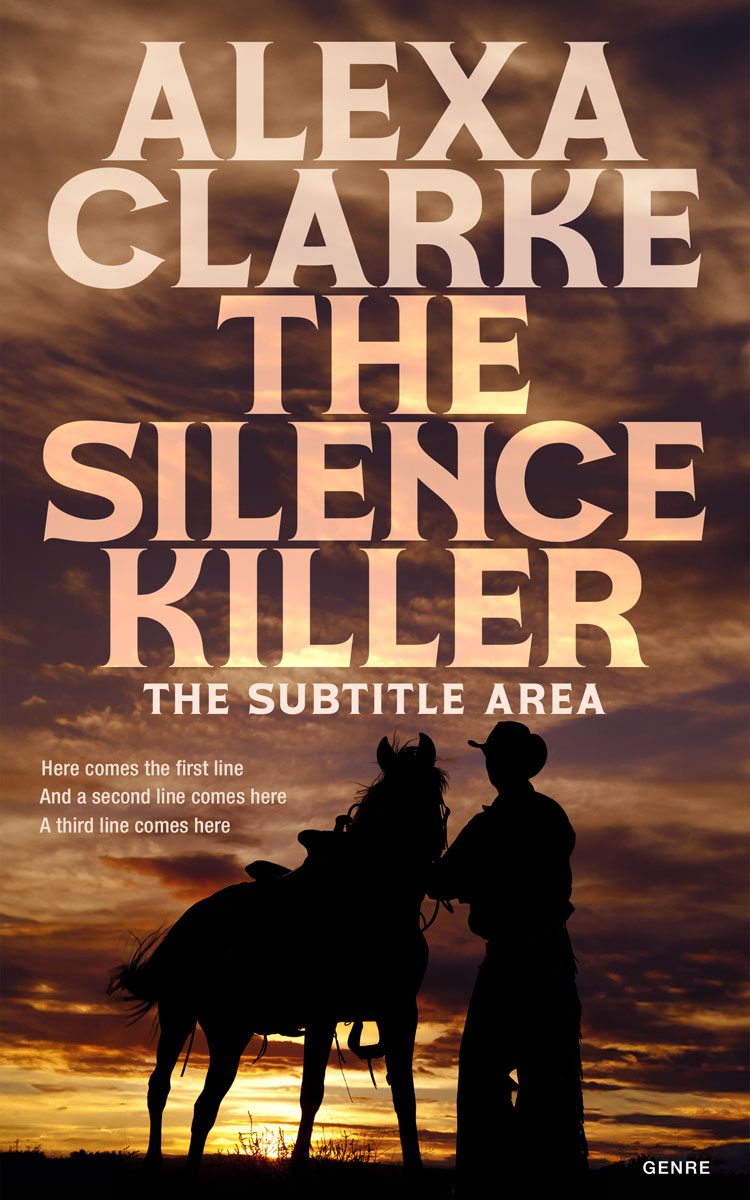 2D view of Premade Action & Adventure Book Cover - Bistre