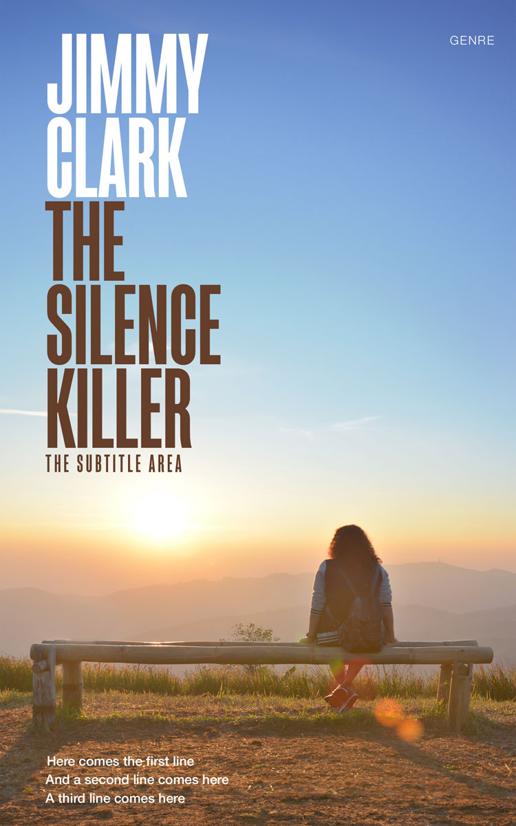 2D view of Premade Teen & Young Adult Book Cover - Rock Blue