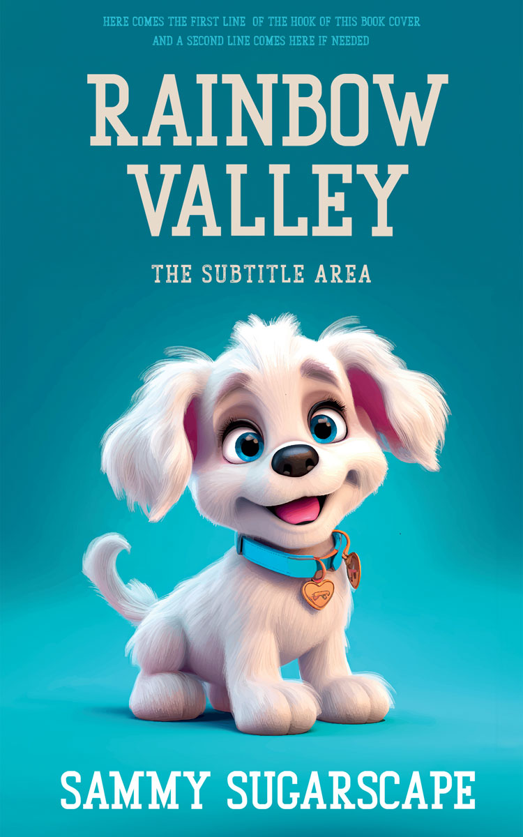 2D view of Premade Children's Book Cover - Blue Chill