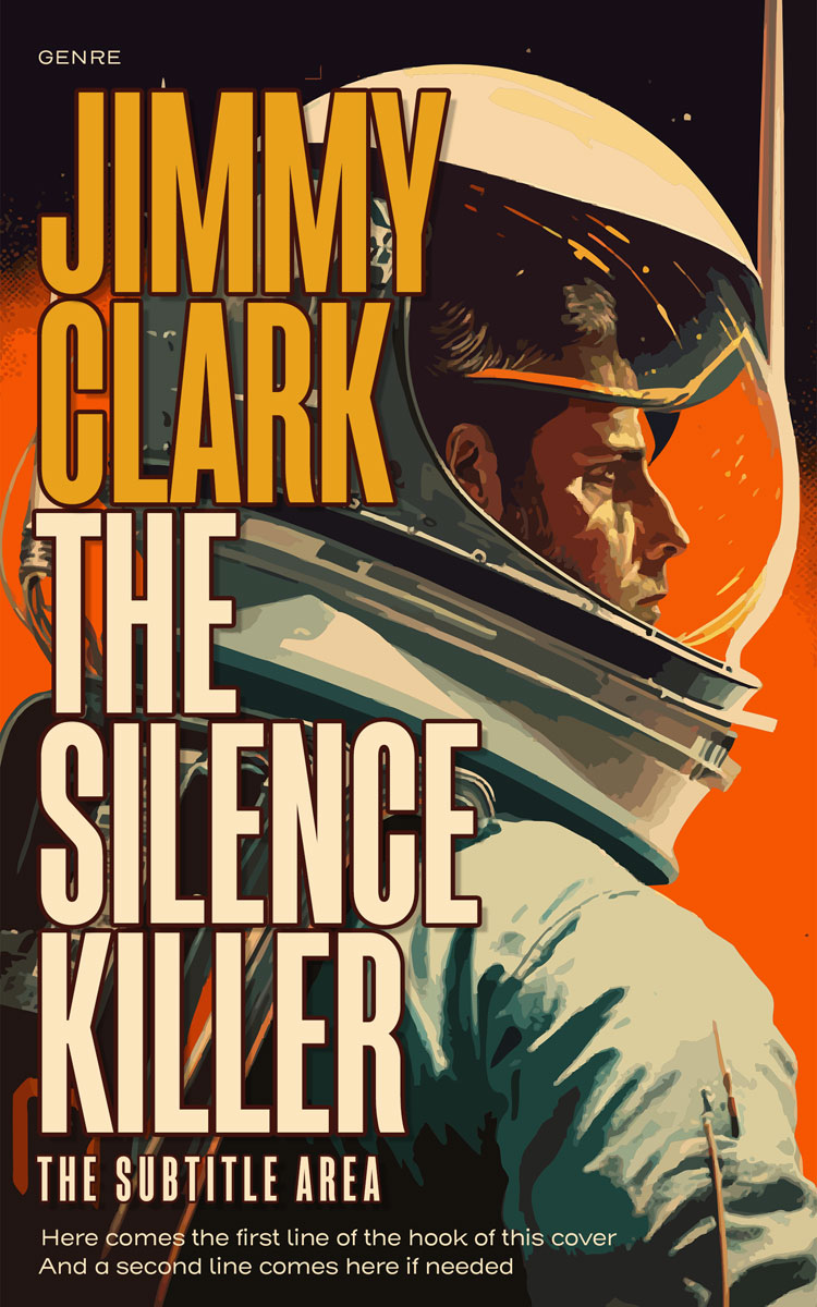 2D view of Premade Science Fiction Book Cover - Cocoa Brown