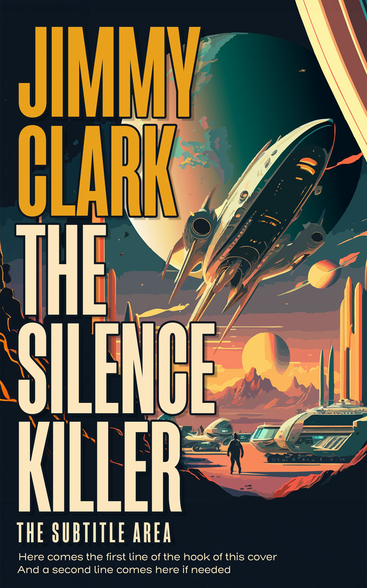 2D view of Premade Science Fiction Book Cover - Outer Space