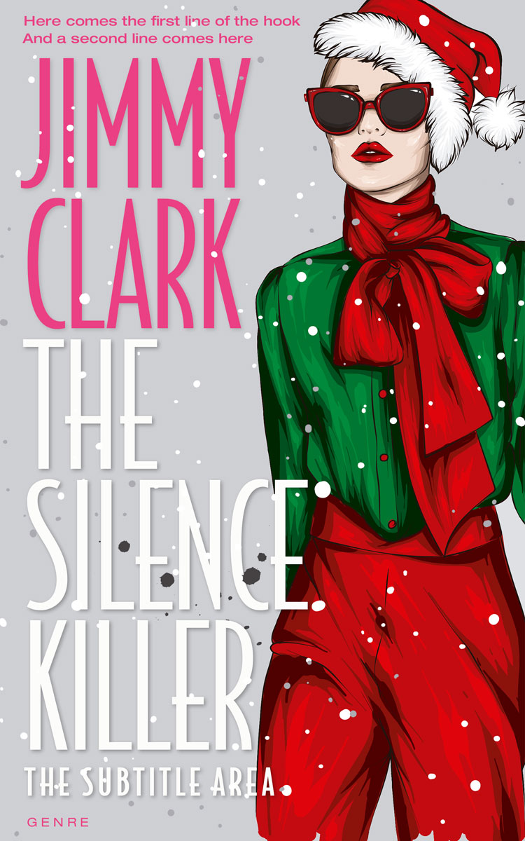 2D view of Premade Chick Lit Book Cover - Gray Suit