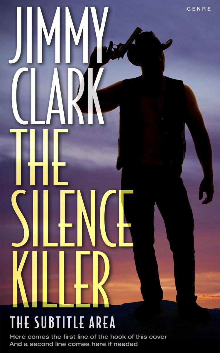 2D view of Premade Western Book Cover - Blackcurrant