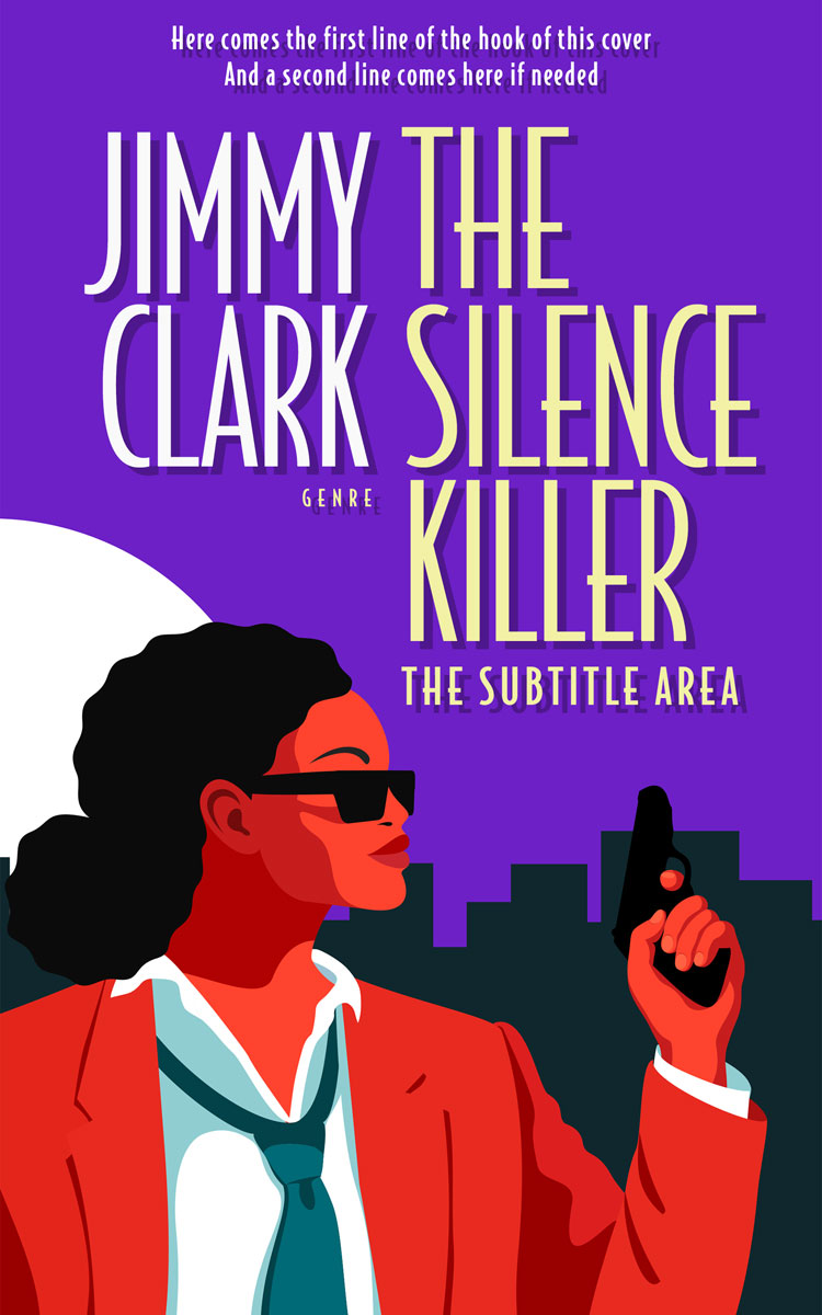 2D view of Premade Mystery & Thriller & Suspense Book Cover - Purple Heart