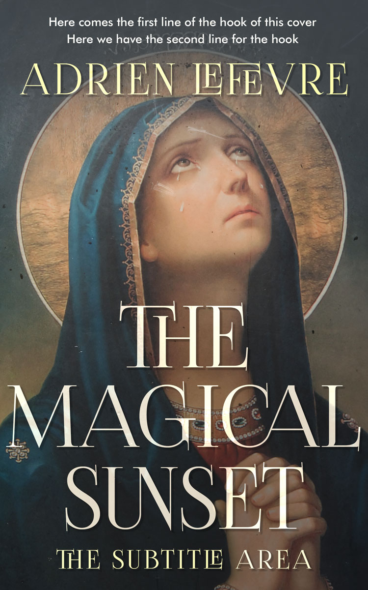 2D view of Premade Religion & Spirituality Book Cover - Lunar Green